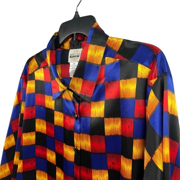 TR Bentley Plus Womens Blouse Button Front Long Sleeve Top 24W - Picture 3 of 9